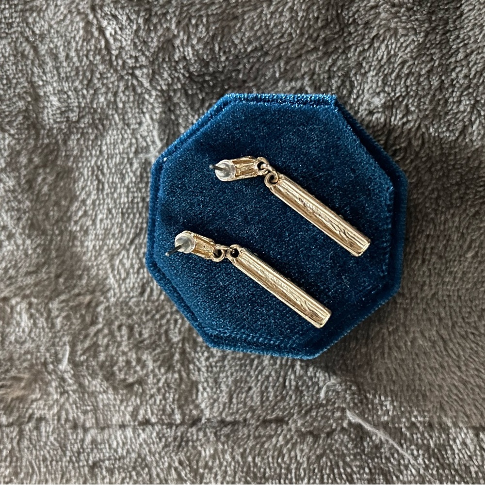 Gold tone Pave Earrings